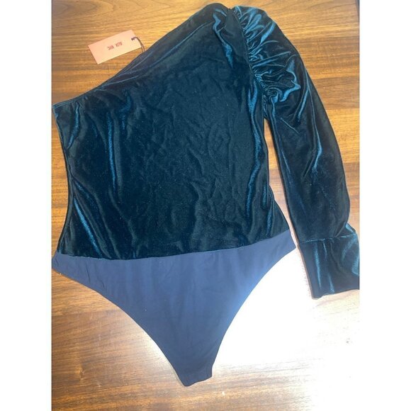 ALIX NYC Dakota Velvet Bodysuit in Jasper Large New Womens Top Blouse - Picture 7 of 15